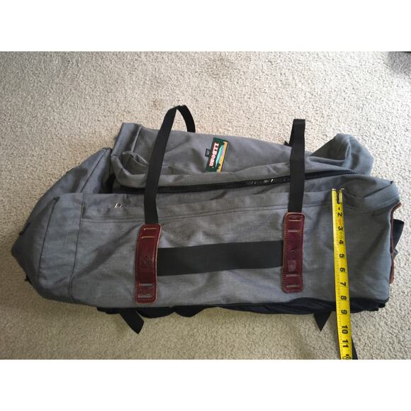 LL Bean Backpack Duffle Bag Gray Tactical Survival Rucksack X Large Vintage - Picture 13 of 15